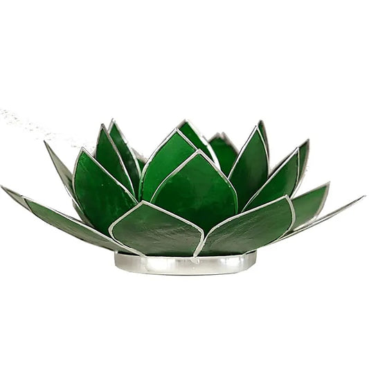 Eclairage Lotus 4° Chakra vert & or ou argent