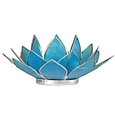 Eclairage Lotus 5° Chakra bleu & or ou argent