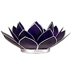 Eclairage Lotus 7° Chakra violet & or ou argent