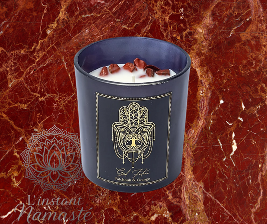 Bougie de Manifestation – Patchouli & Orange ✨