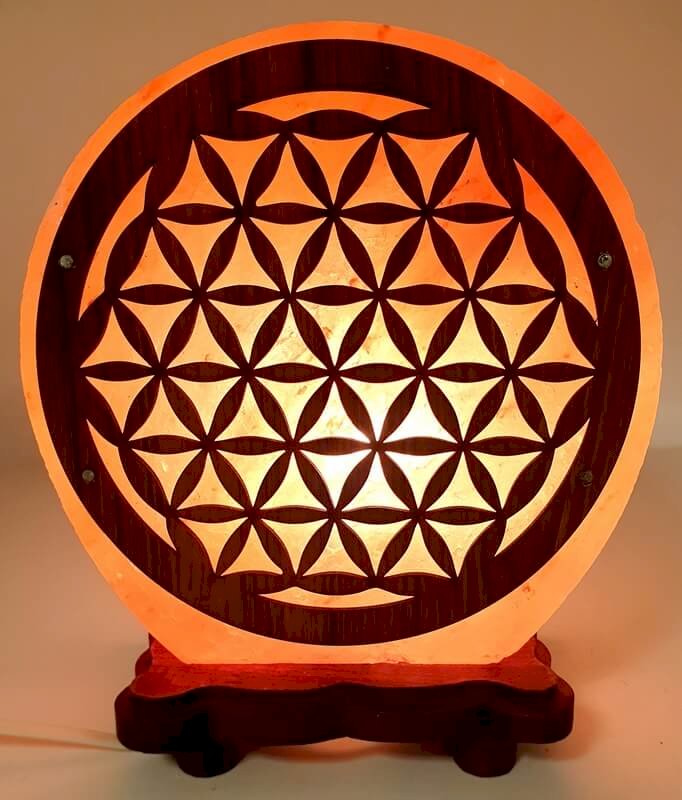 🌼 Lampe de Sel « Fleur de Vie » 🌿