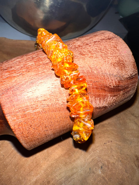 Bracelet Baroque – Ambre Jaune (Qualité AA) 🌞