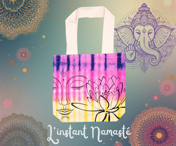 đ§ Sac en coton Tie-Dye « Lotus Buddha » đż