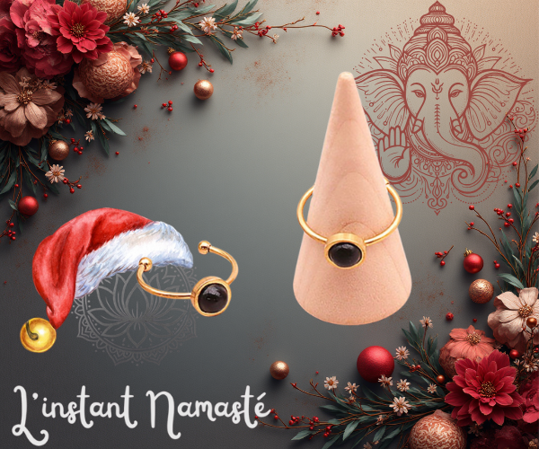 💍 Bague Isel dorée – Pierre : Onyx