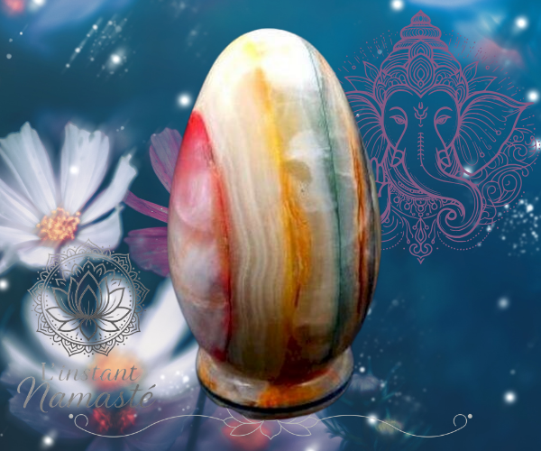 ✨ Lampe Onyx Œuf – Lumière douce & enracinée