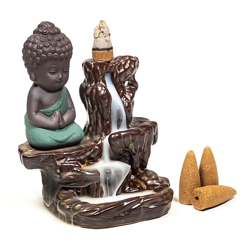 🕯️ Brûleur d'encens Backflow Buddha