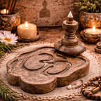 Petit Brûleur à reflux en bois de manguier - Om 🕉️