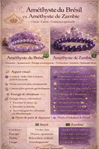 💜 Bracelet Améthyste Zambie AB — Perles 8 mm