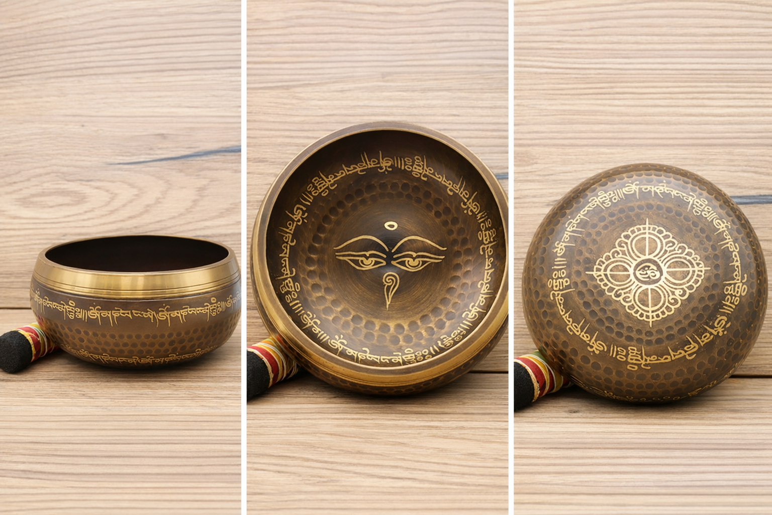 🕉️ Bol Chantant “Yeux de Bouddha” – 200 mm