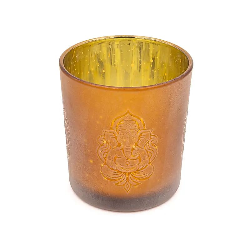 🕯️ Photophore Métallique Ganesh – Lumière & Protection Sacrée