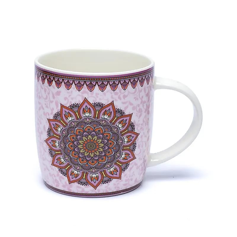 🍵 Tasse Thé avec Infuseur – Mandala Violet (400 ml)