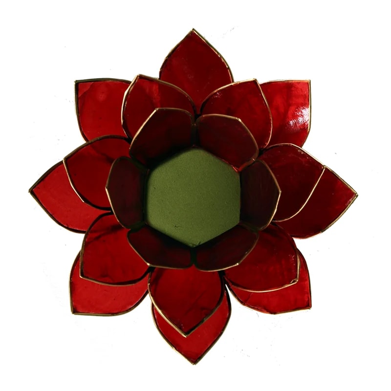 Eclairage Lotus 1° Chakra rouge & or ou argent