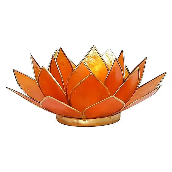 Eclairage Lotus 2° Chakra orange & or ou argent