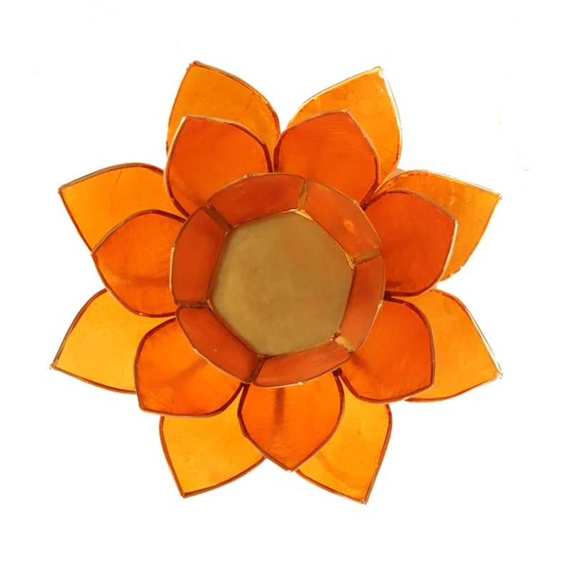 Eclairage Lotus 2° Chakra orange & or ou argent