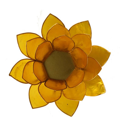 Eclairage ambiance Lotus 3° Chakra jaune & or ou argent