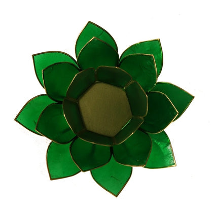 Eclairage Lotus 4° Chakra vert & or ou argent
