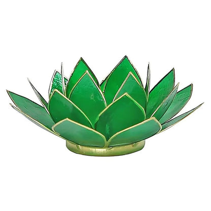 Eclairage Lotus 4° Chakra vert & or ou argent