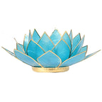 Eclairage Lotus 5° Chakra bleu & or ou argent