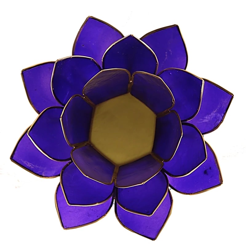 Eclairage Lotus 6° Chakra indigo & or ou argent