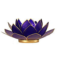 Eclairage Lotus 6° Chakra indigo & or ou argent