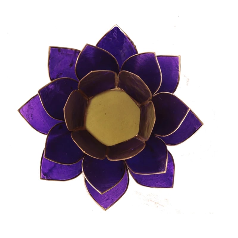 Eclairage Lotus 7° Chakra violet & or ou argent
