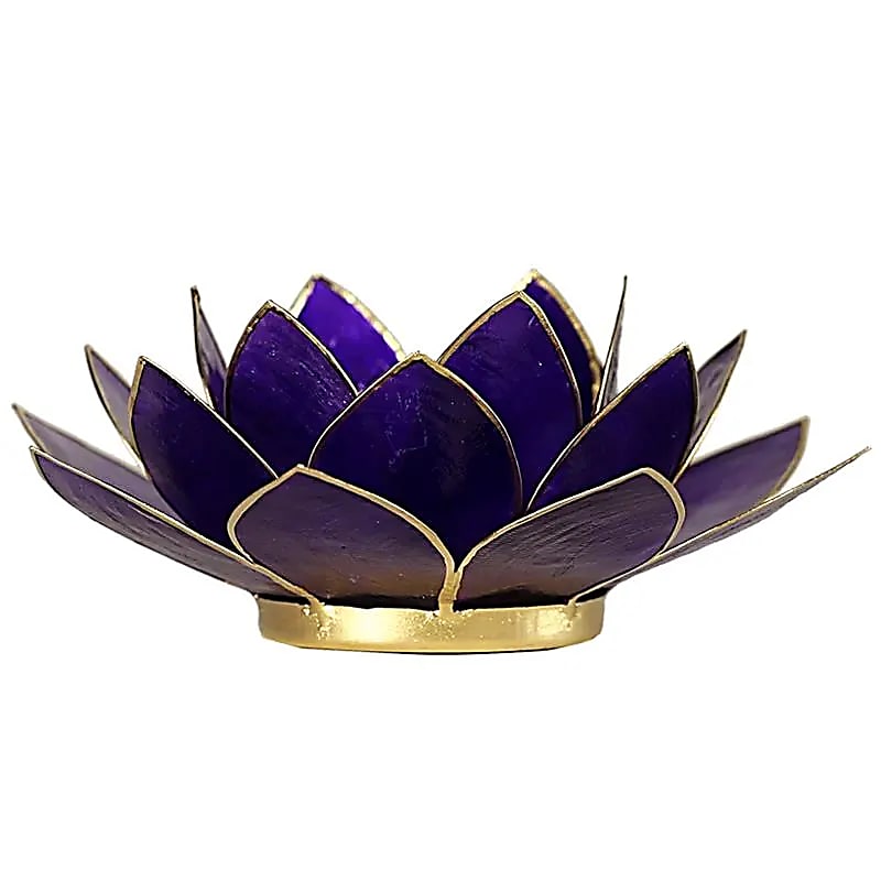 Eclairage Lotus 7° Chakra violet & or ou argent
