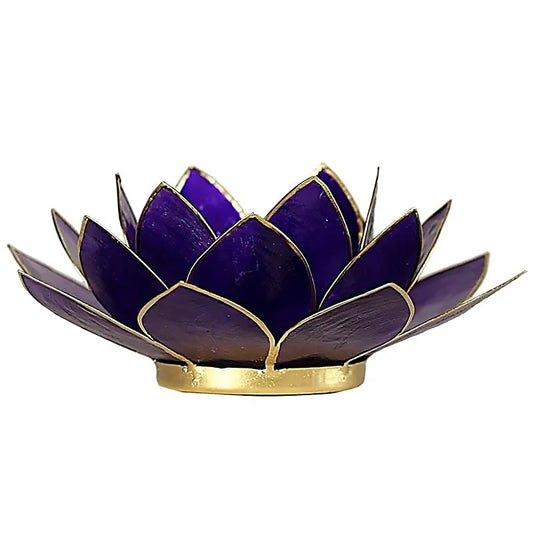Eclairage Lotus 7° Chakra violet & or ou argent