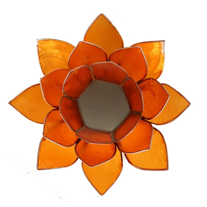 Eclairage Lotus 2° Chakra orange & or ou argent