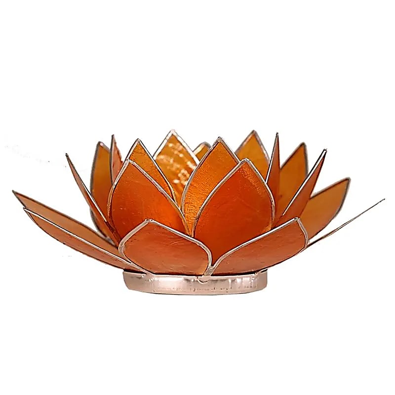 Eclairage Lotus 2° Chakra orange & or ou argent