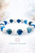 ✨ Bracelet Apatite & Howlite – Harmonie & Clarté Intérieure 💙🤍