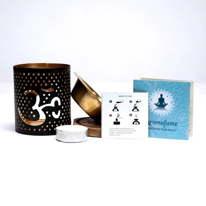 🕉️ Brûleur d’encens & huiles  – Ambiance zen & spirituelle