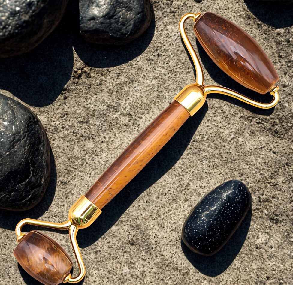 🐅 Rouleau de Massage — Œil de Tigre