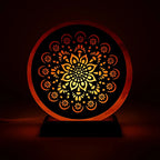 🌙 Lampe de Sel Mandala – Lumière Sacrée & Harmonie