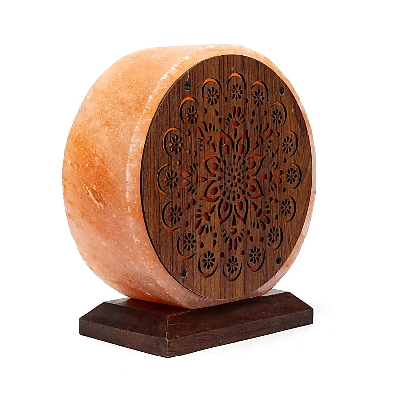 🌙 Lampe de Sel Mandala – Lumière Sacrée & Harmonie