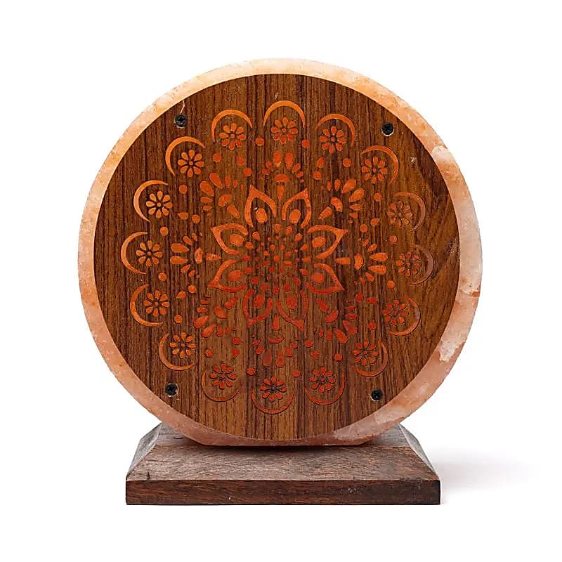 🌙 Lampe de Sel Mandala – Lumière Sacrée & Harmonie