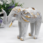 🐘 Éléphant Sacré en Bois Sculpté – Symbole de Protection et de Sagesse