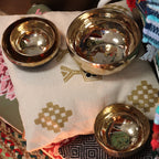 Bol chantant en métal brillant – 13 cm (fait main en Inde) - Sur commande