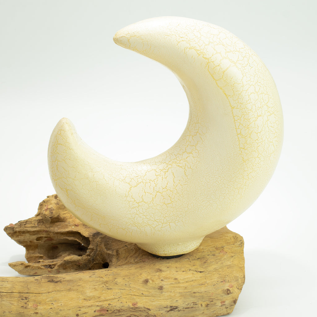 Lampe DriftGlow Demi-Lune Craquelée