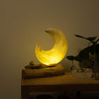 Lampe DriftGlow Demi-Lune Craquelée
