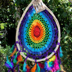 🌙 Attrape-Rêves de Bali – Grande Goutte Multicolore
