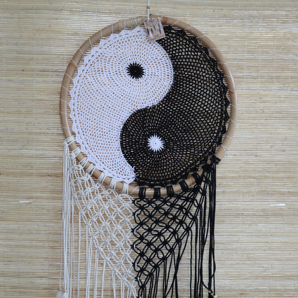 ☯️ Attrape-Rêves Yin Yang XL – Harmonie & Protection (50 cm)