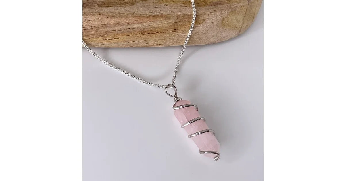 💗 Quartz Rose – Pierre Roulée Percée