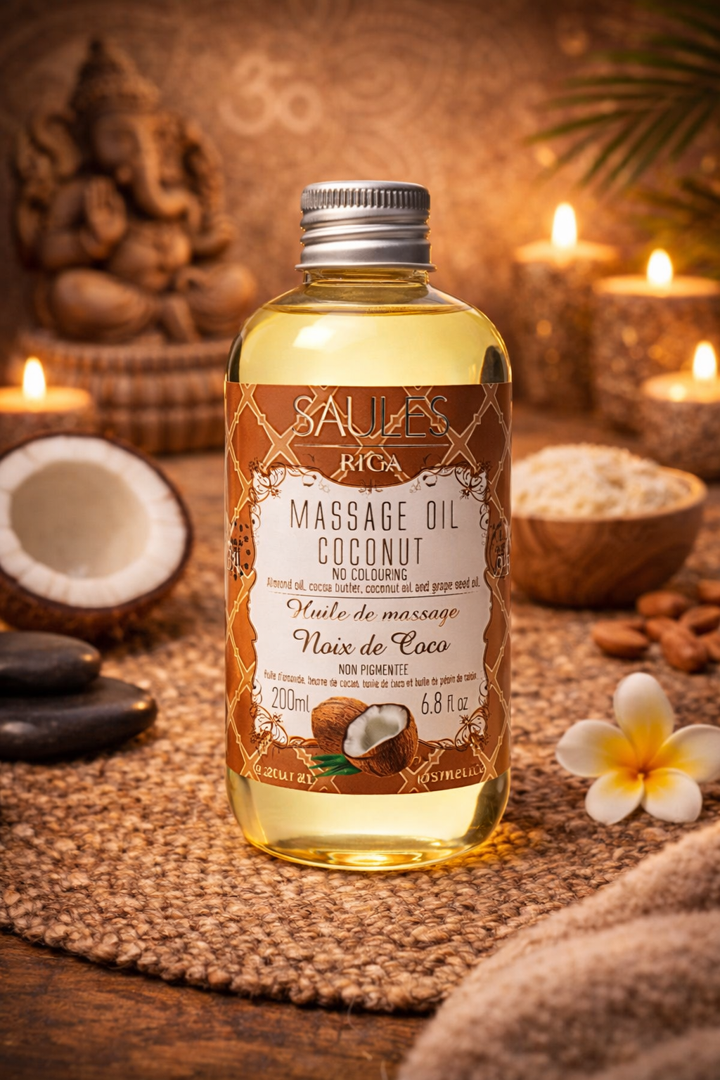 🥥 Huile de Massage Naturelle Coco – 200 ml