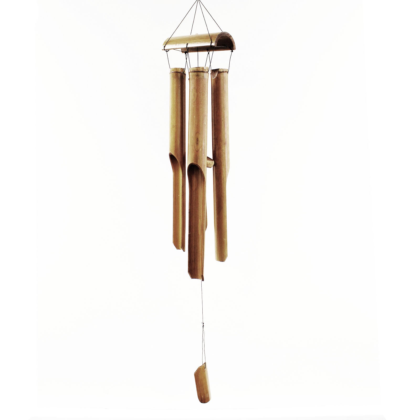 🎐 Carillon à Vent en Bambou – 4 Tubes Naturel