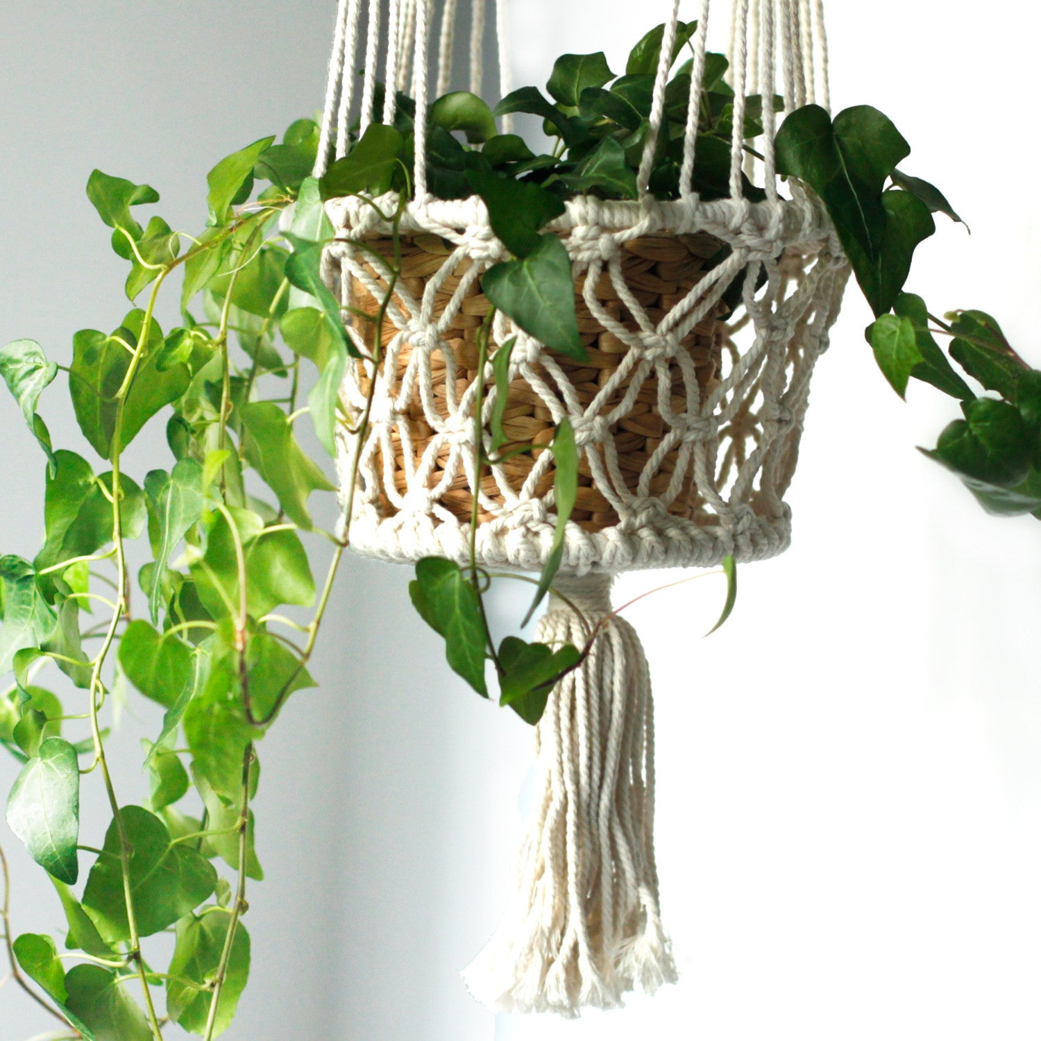 🌿 Suspension Macramé Double – Pots pour Plantes