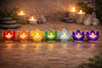 🪷 Éclairage d’Ambiance Lotus des Chakra – Or ou Argent (8 cm)