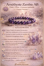 💜 Bracelet Améthyste Zambie AB — Perles 8 mm