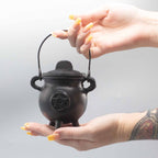 🔥 Chaudron Rituel en Fonte avec Pentagramme (6,5 × 13 cm)