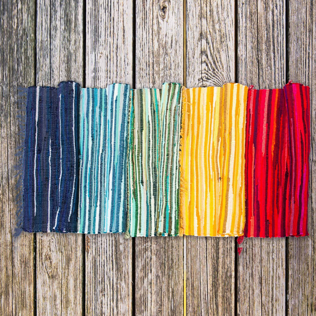 ❤️ Petit Tapis en Coton Tissé à la Main – Tons Rouges Vibrants – 50x90 cm