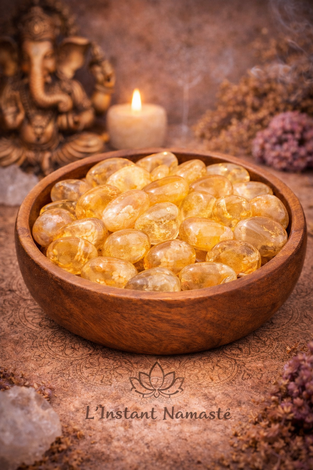 💎 Pierre roulée Agate Fleur de Cerisier A 🌸